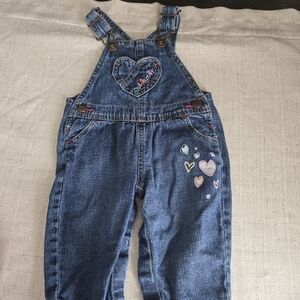 Baby Bundle - Kids Denim Heart Embroidered Overalls